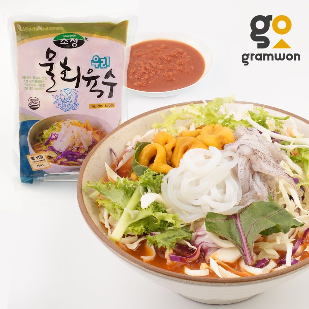 [온세일]초정 물회육수 400g 물회 양념소스 물회소스 업소용 (물회육수 400g)