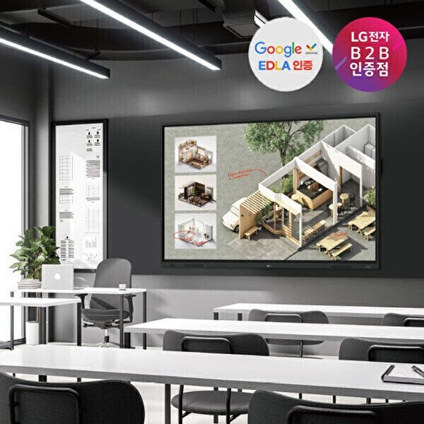 LG전자 [LG전자]LG 86인치 전자칠판 86TR3DQ 안드로이드 스마트보드 [수도권설치]이동형스탠드(TTL-600B)