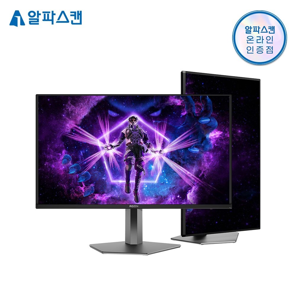알파스캔 에이건 AG326UZD 게이밍 32인치 4K UHD OLED 240Hz USB-C HDR 400 AI 멀티스탠드 무결점 모니터