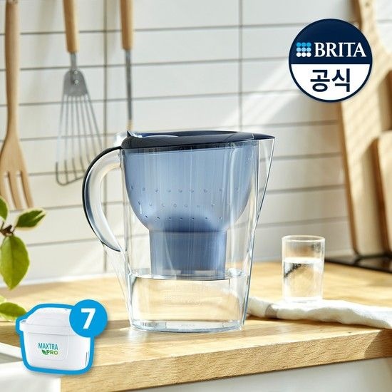 브리타 정수기 마렐라XL 3.5L 블루 + 기본필터 7입