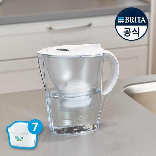 브리타 정수기 마렐라XL 3.5L 화이트 + 기본필터 7입