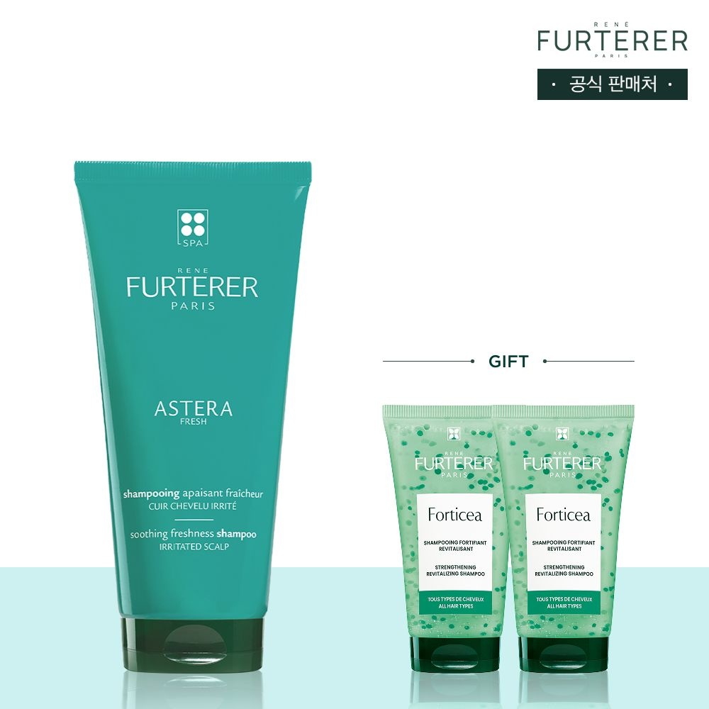 [롯데백화점] 르네휘테르 아스테라 프레쉬 진정&쿨링 샴푸 200ml(+포티샤샴푸50mlX2증정)