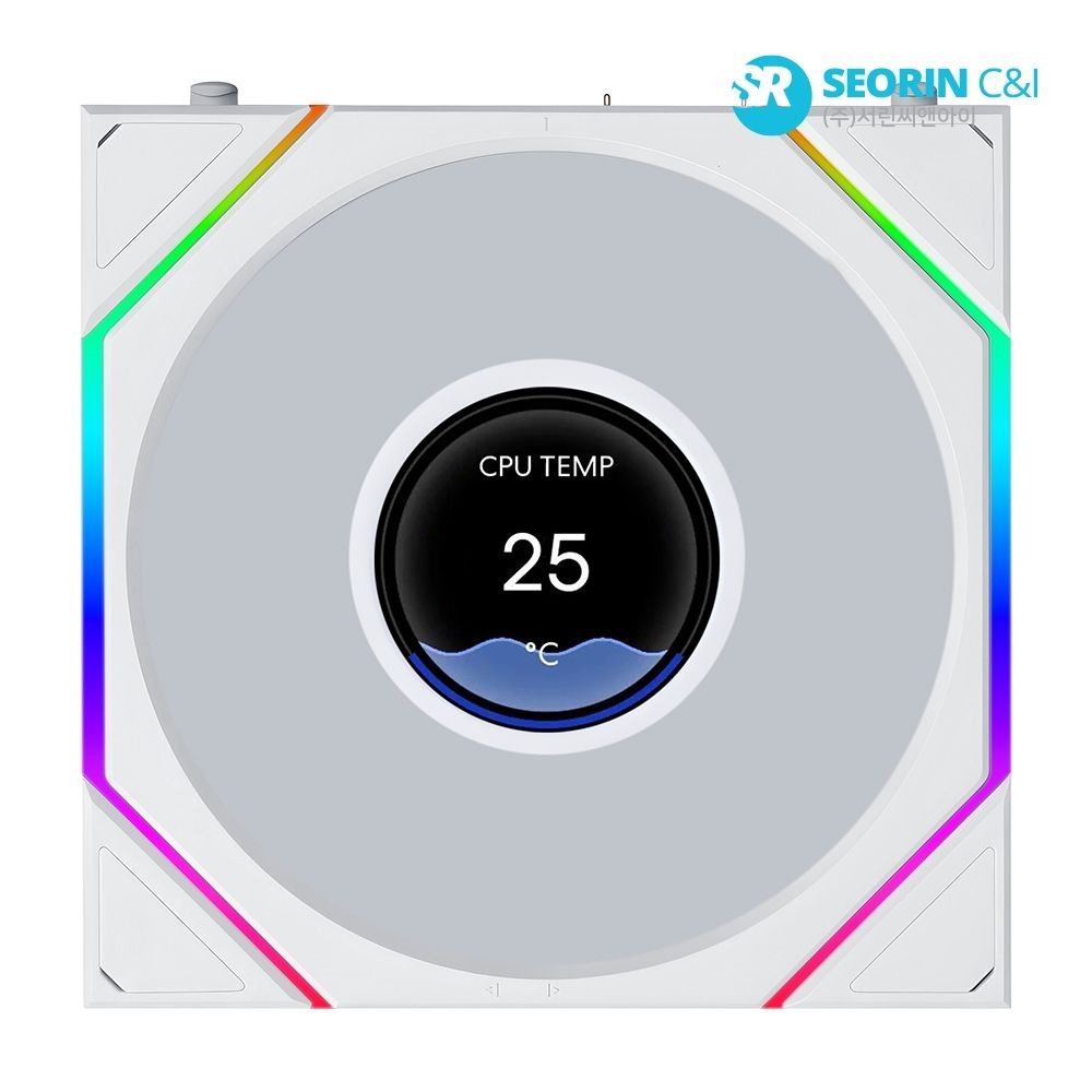 리안리 리안리 [서린공식] 리안리 UNI FAN TL FLEX LCD 120 화이트 1팩