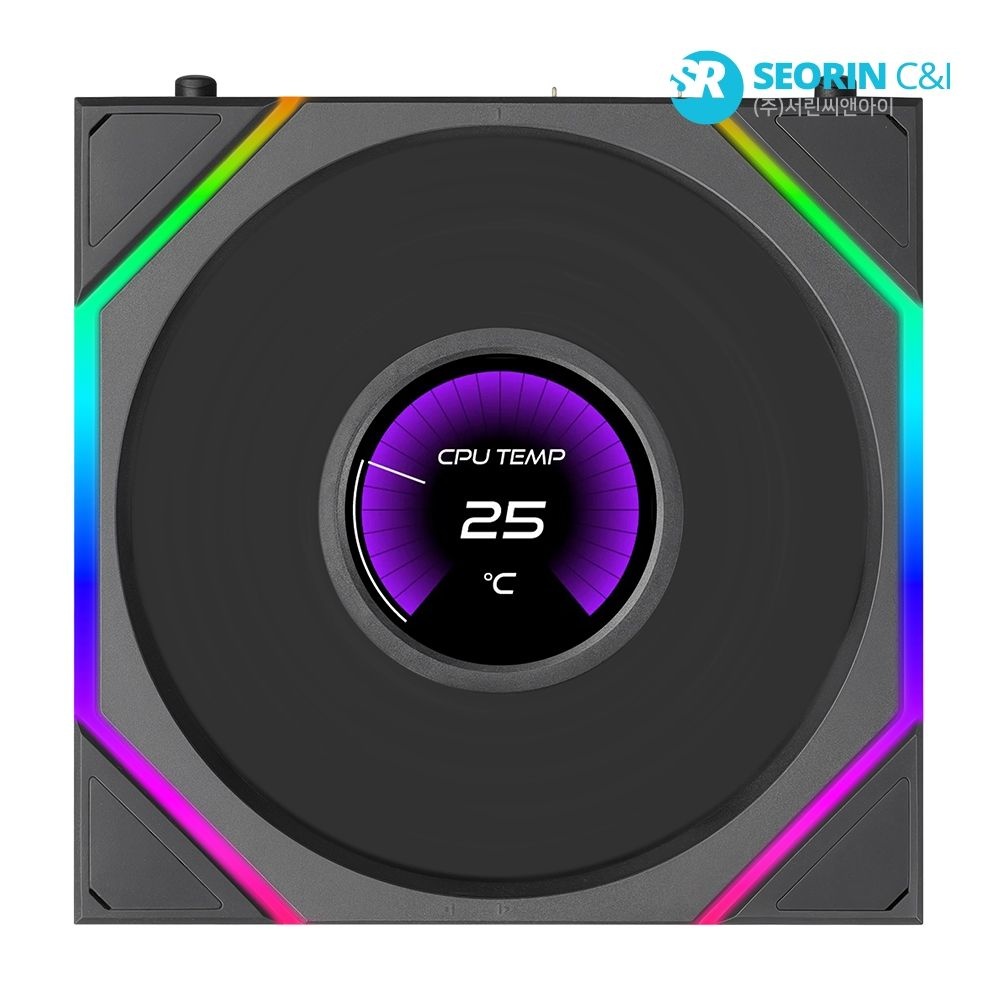 리안리 리안리 [서린공식] 리안리 UNI FAN TL FLEX LCD 120 블랙 1팩
