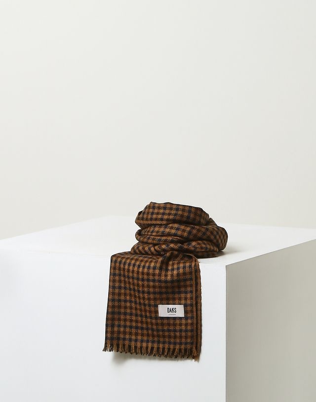 닥스 ACC [25FW] [WOOL100%][남녀공용] 브라운 체크 울스카프 머플러 DCSC5F721W2