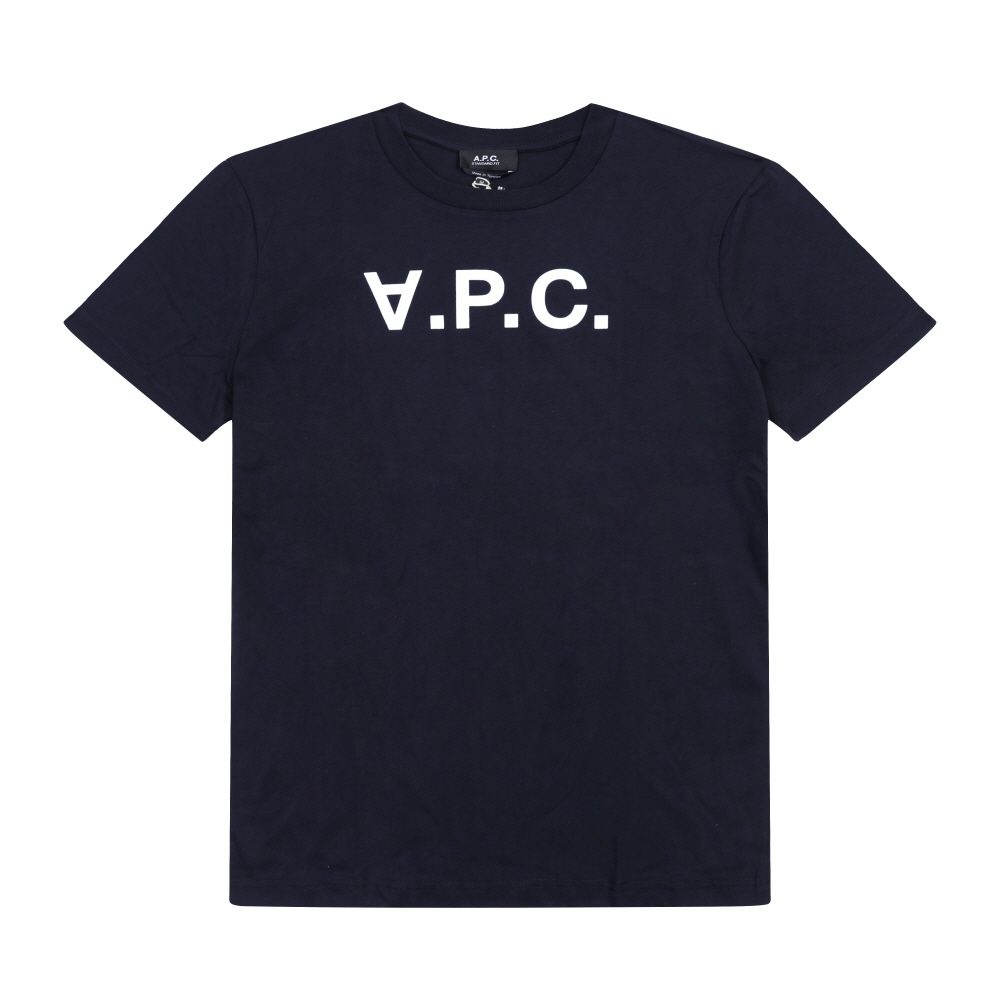아페쎄 COHBM M26384 TIQ DARK NAVY/ECRU VPC 벨벳 로고 스탠다드 그랜드 공용 반팔티