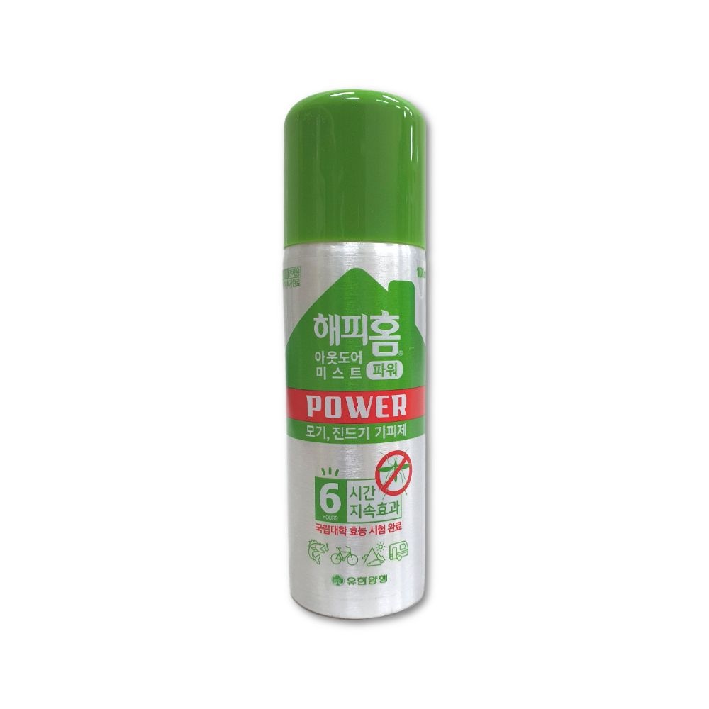 [오늘출발] 유한양행 해피홈 아웃도어미스트파워 100ml 약국정품 모기기피제 진드기기피제 온가족용