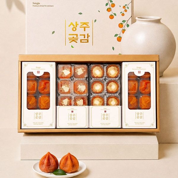 자연맛남 정성가득 곶감 (반건시8입x2팩+치즈호두말이8입+고구마치즈호두말이8입) 선물세트