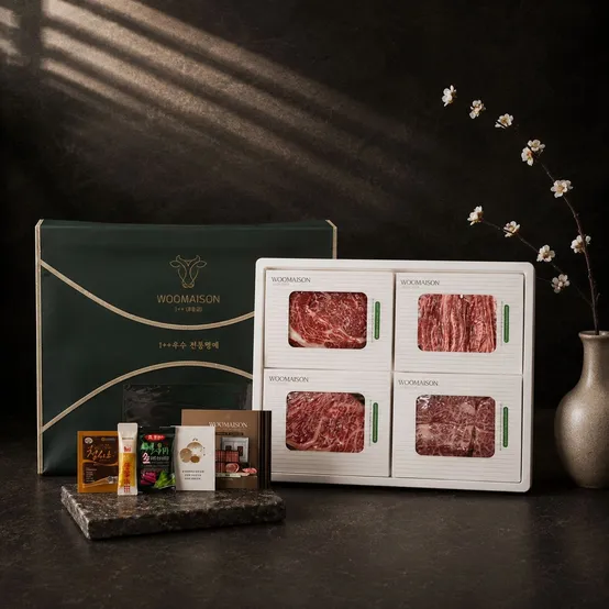 [롯백단독] 1++등급 한우선물세트 1.2kg (등심/갈비/채끝/살치,각300g)