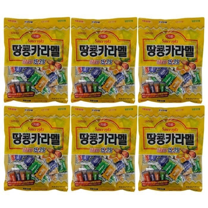 크라운 땅콩카라멜 324g x 6개
