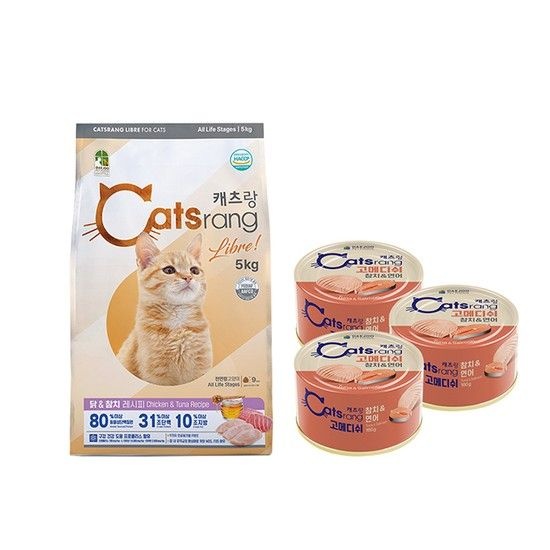 고메디쉬 참치&연어 토핑 5.48kg 세트 (리브레 5kg+고메디쉬160g3캔)