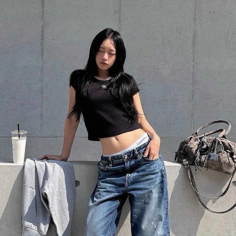 캘빈클라인 진 CK 여성 우븐라벨 립 베이비 티 47C200G UB1 27C911 75K201