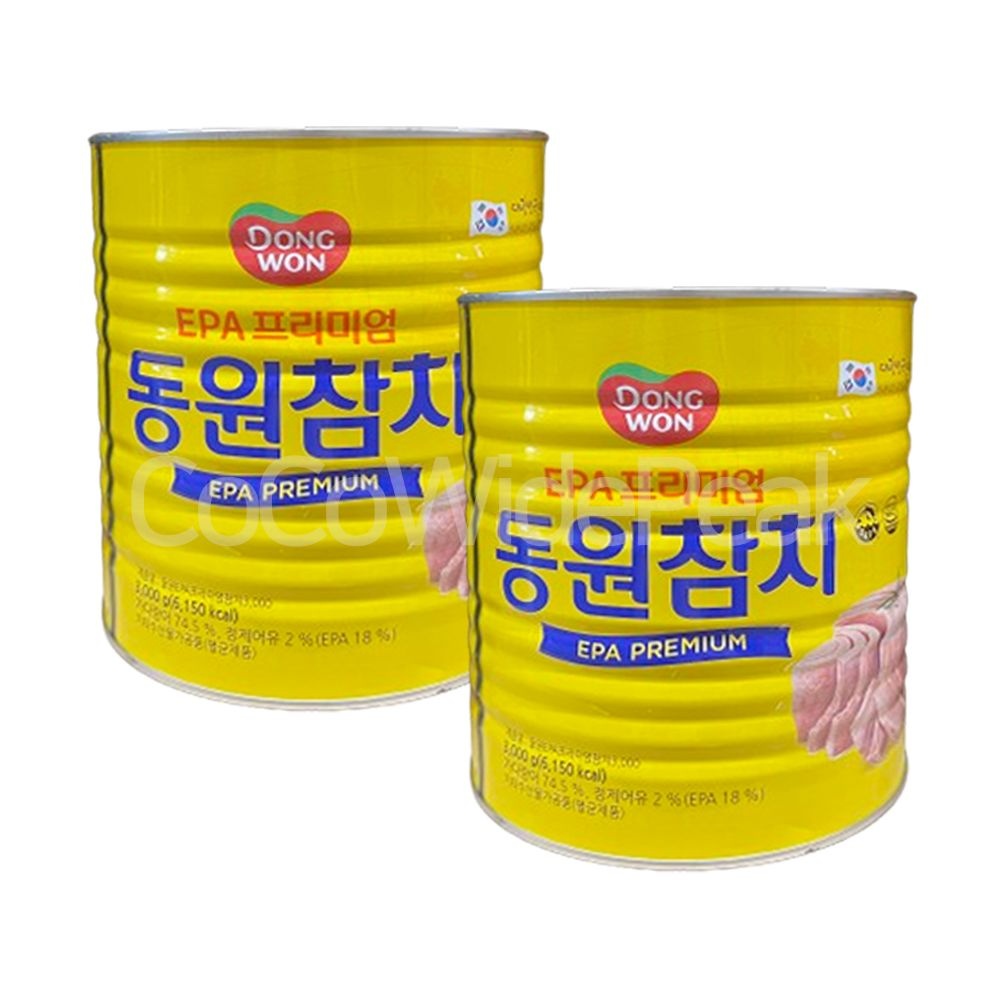 동원참치 3kg x 2개 EPA 프리미엄 대용량 참치