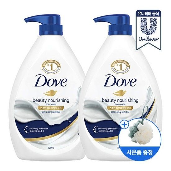 도브 뷰티너리싱 바디워시 1L 2개 (없음)