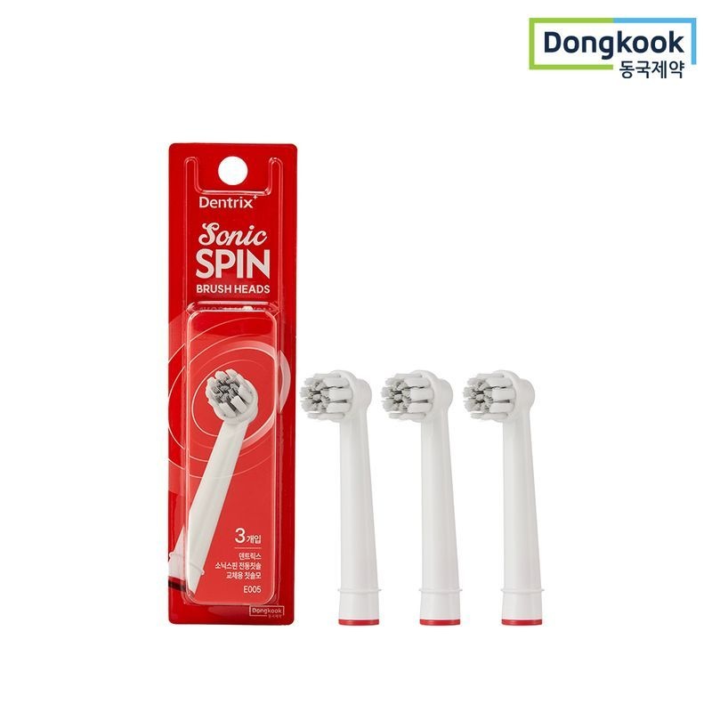 [동국제약] 덴트릭스 소닉스핀 전동칫솔 교체용 칫솔모 3P 1개