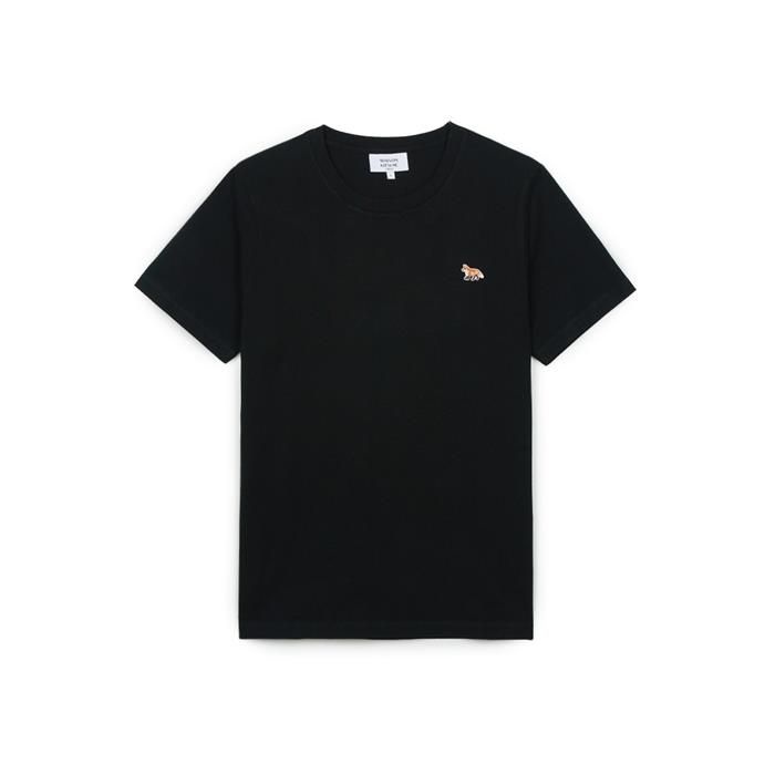 메종키츠네 여성 베이비 폭스 패치 레귤러 티셔츠 블랙 MW00110KJ0008-P199