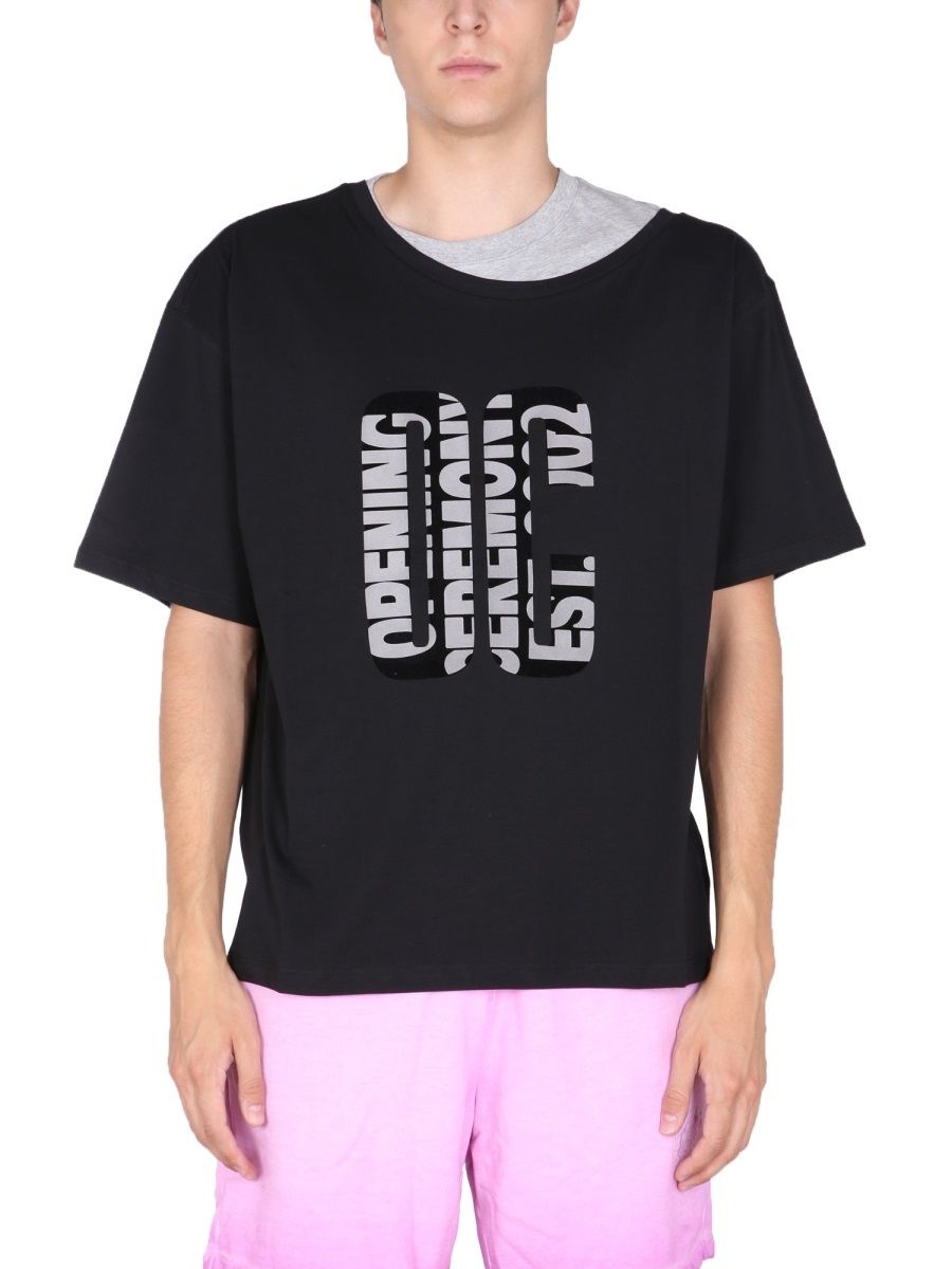 오프닝세레모니 21FW 오프닝세레머니 DOUBLE COLLAR T-셔츠 YMAA009F21JER0011005