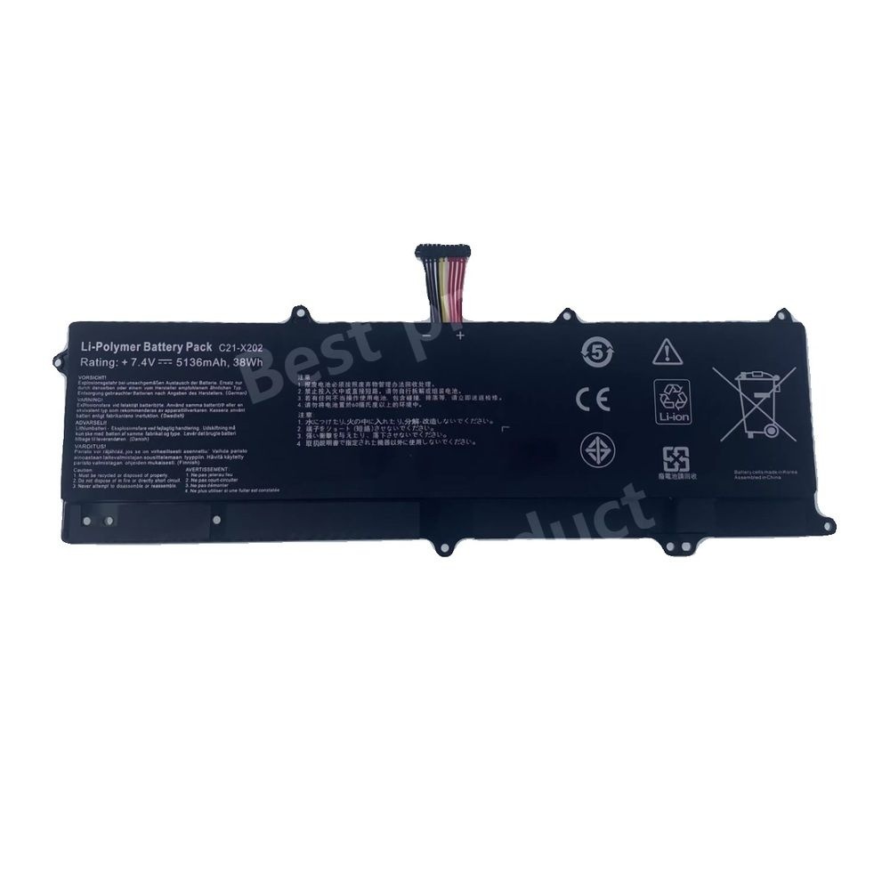 [해외] ASUS 노트북 배터리 호환 C21-X202 내장 S200E X202E X201E 비보북 Q200E 38Wh
