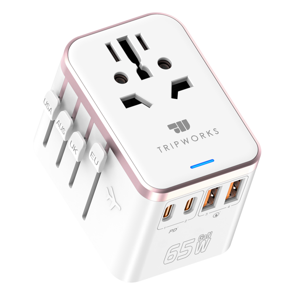 트립웍스 여행용 멀티어댑터 해외 PD 65W C타입 초고속충전 USB 4포트