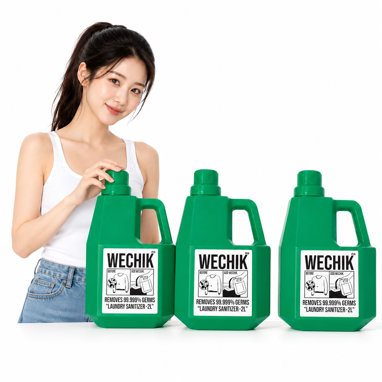 위칙 소독 섬유유연제 무향, 2L, 3개