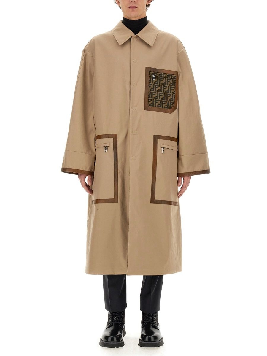 펜디 25SS Fendi FABRIC 트렌치 코트 FF0741APNGF1M2L