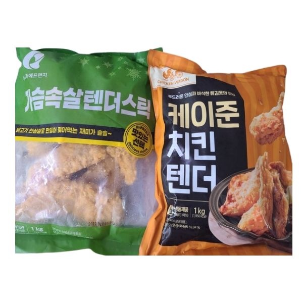 마니커 치킨 2kg 골라담기 / 케이준치킨텐더, 가슴속살텐더스틱 선택 (1. 케이준치킨덴더 1kg + 1kg)