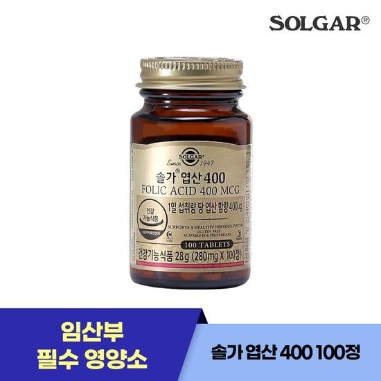 솔가 엽산 400mcg 임산부 건강 (100정/100일) (27년1월1일)