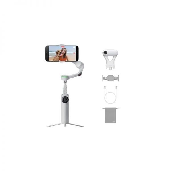 Insta360 [해외] 인스타360 Flow 2 Pro 업계 최초 AI 아이폰호환 짐벌 Apple DockKit 탑재 혁신적인 360도 팬 트래킹 자유로운 틸트 내장 삼