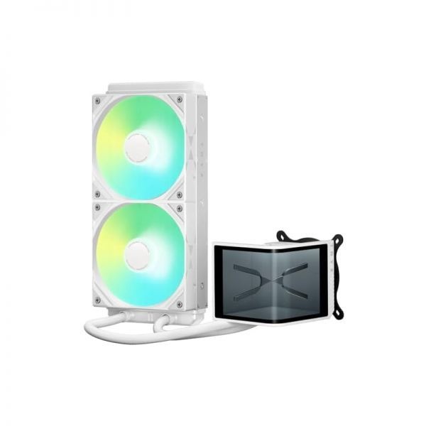 [해외] TRYX 트릭스 Panorama SE 360 360mm 일체형 수랭 쿨러 화이트 6.5인치 곡면 AMOLED 디스플레이 Asetek 펌프 280W TDP ARGB 팬 Intel L