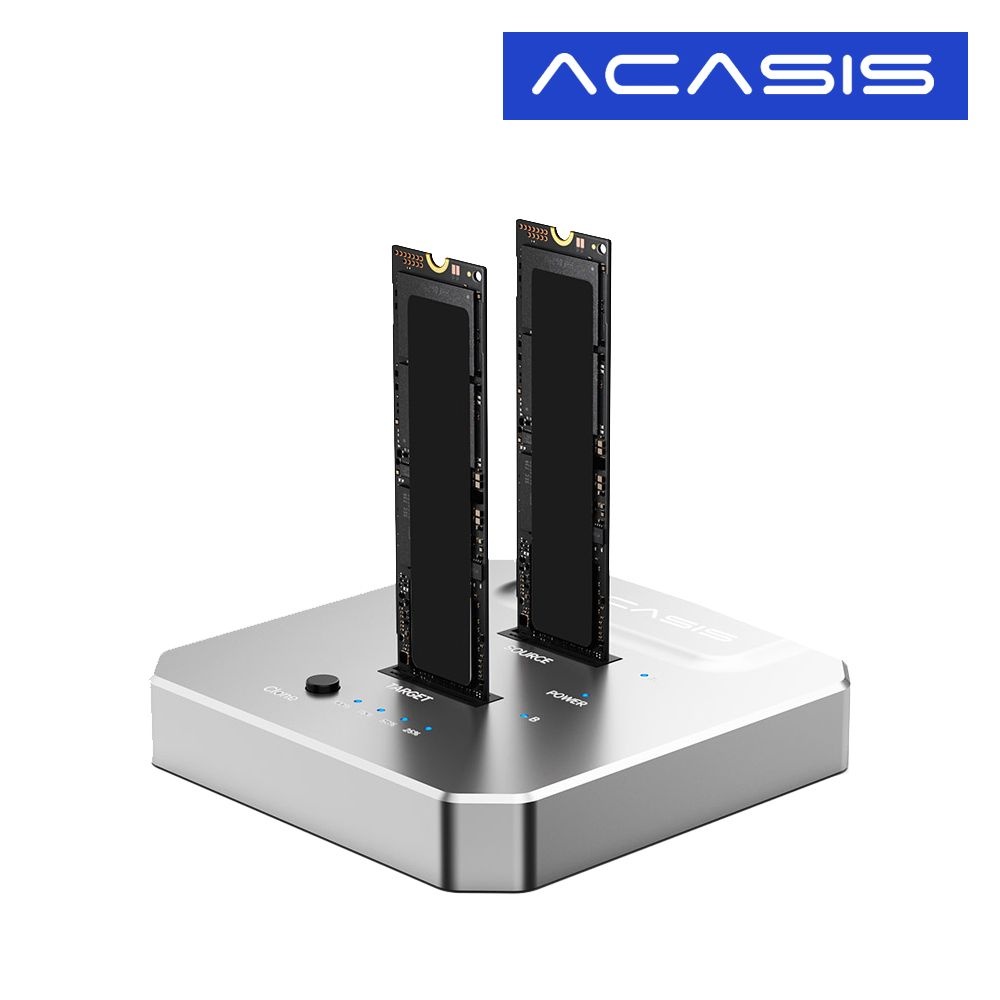 [오늘출발] ACASIS 아카시스 EC-6605Pro M.2 NVMe SSD 20Gbps 도킹 스테이션 2베이 SSD 외장 하드 드라이브 오프라인 백업 기능