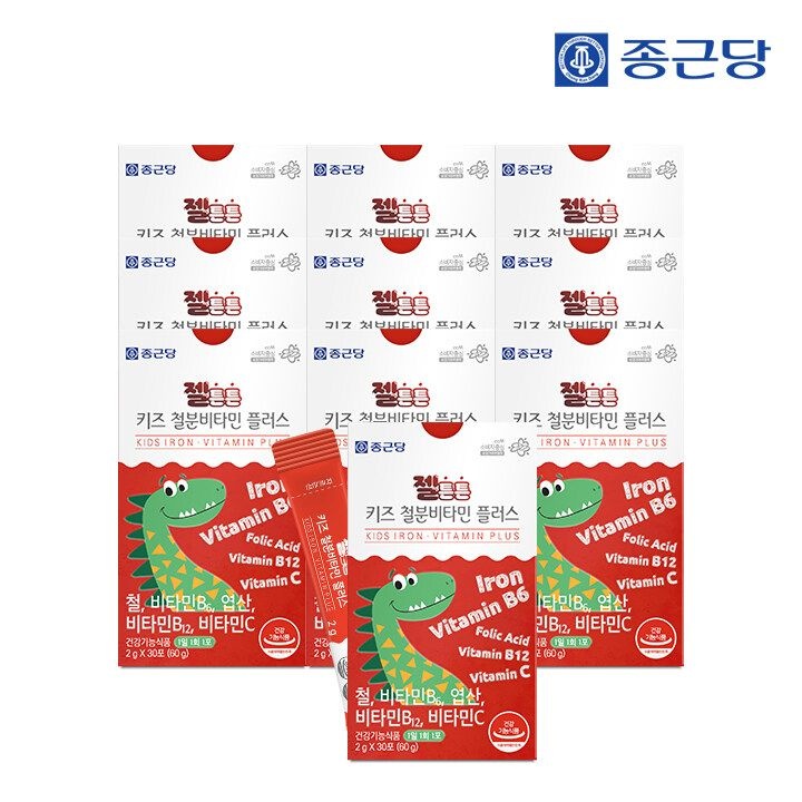 종근당 젤튼튼 키즈 철분 비타민 플러스 30포 10박스