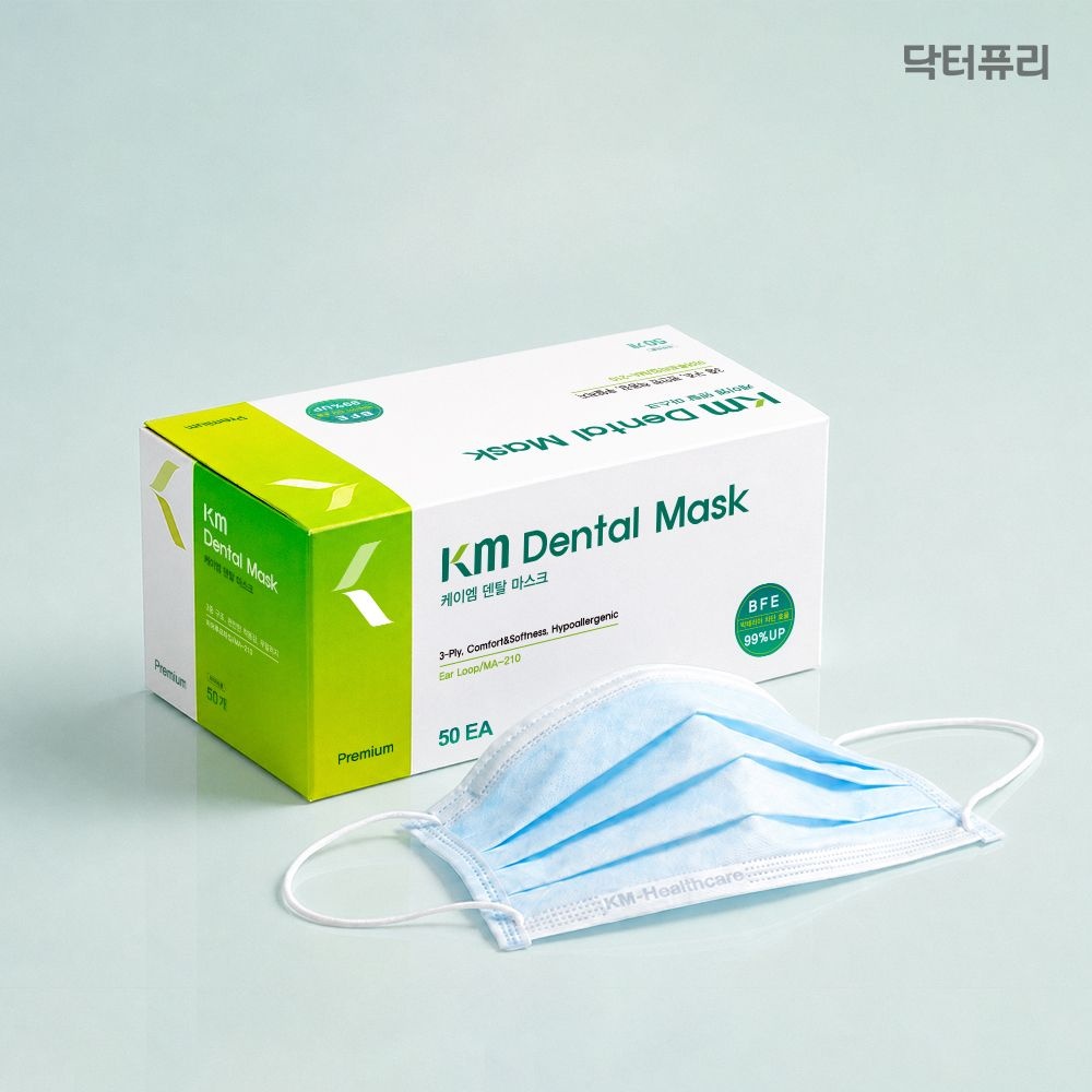 닥터퓨리 케이엠 덴탈 마스크 일상 데일리 여름 50매 1개