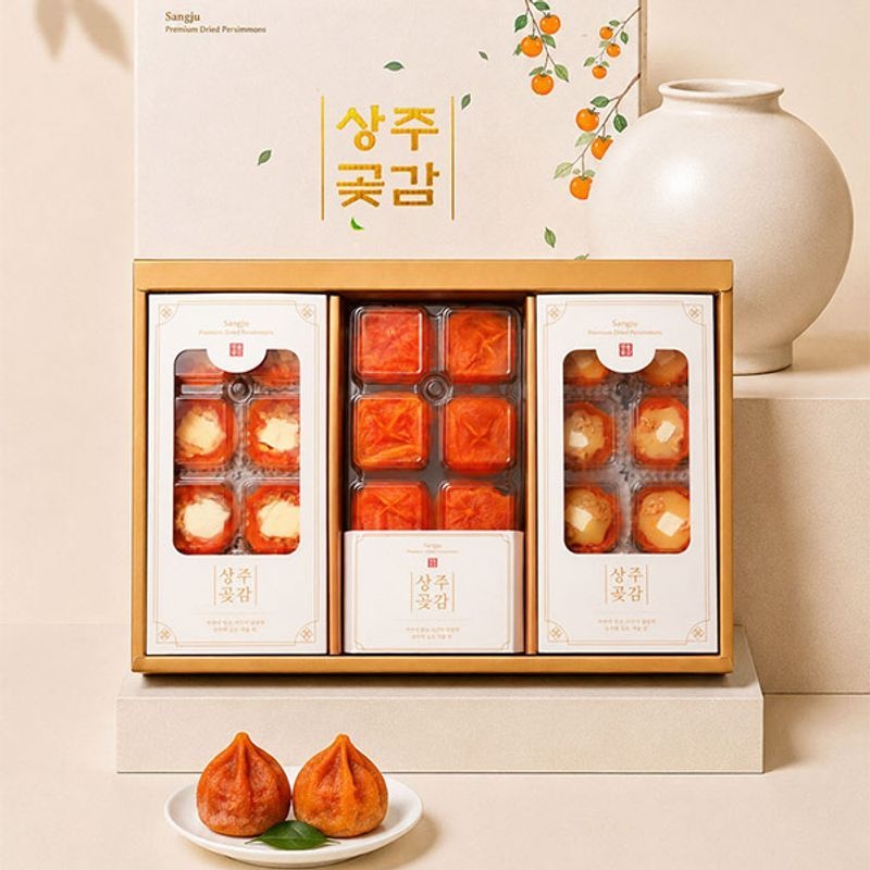 자연맛남 정성가득 곶감 (치즈호두말이8입+반건시8입+고구마치즈호두말이8입) 선물세트