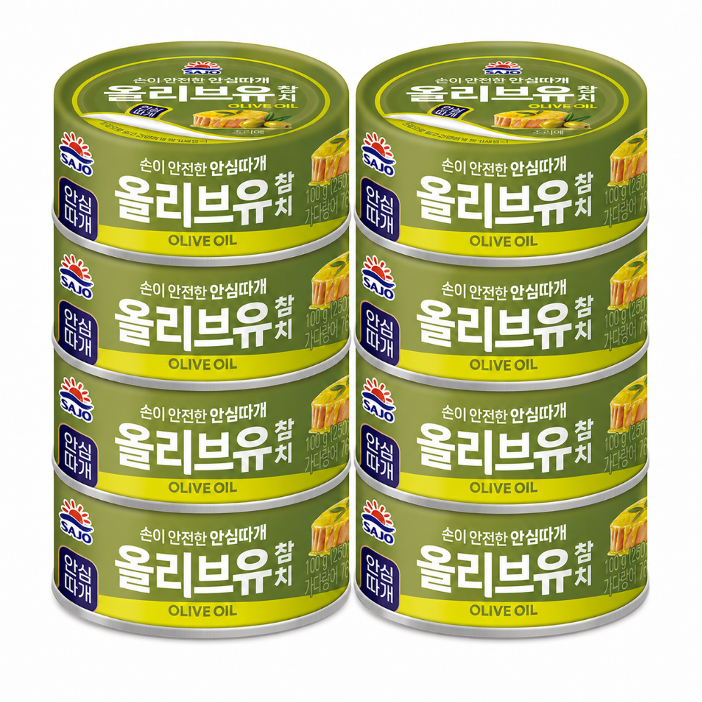 사조 엑스트라버진 올리브유 참치 100gx8개