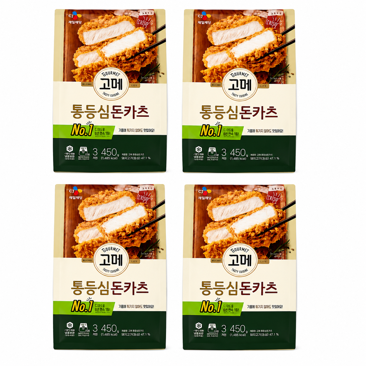 고메 바삭튀겨낸 통등심돈카츠 450g 4개
