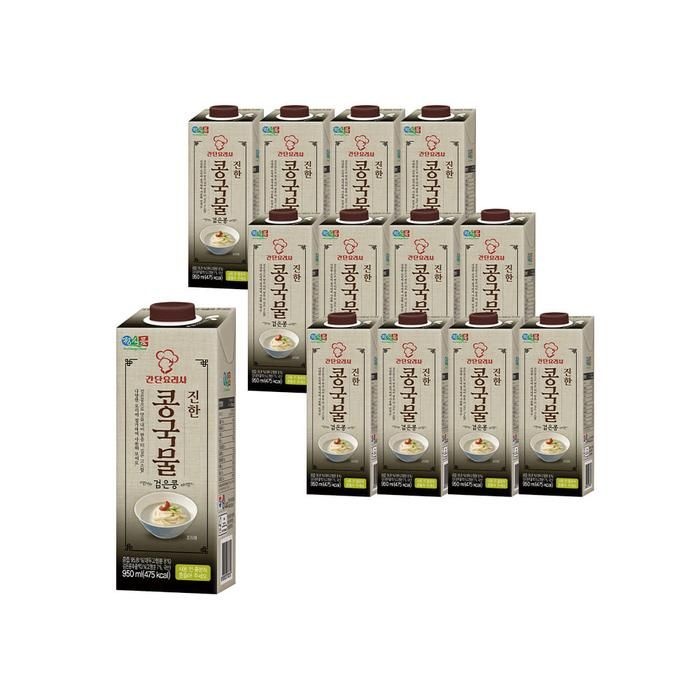 정식품 간단 요리사 진한 콩국물 검은콩, 950ml, 6개