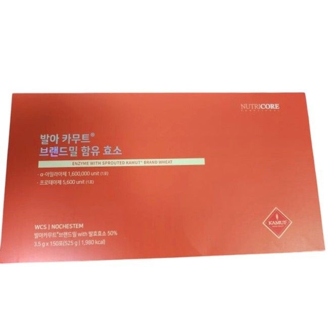 뉴트리코어 발아 카무트 브랜드밀 함유 효소 3.5g 30포 5개