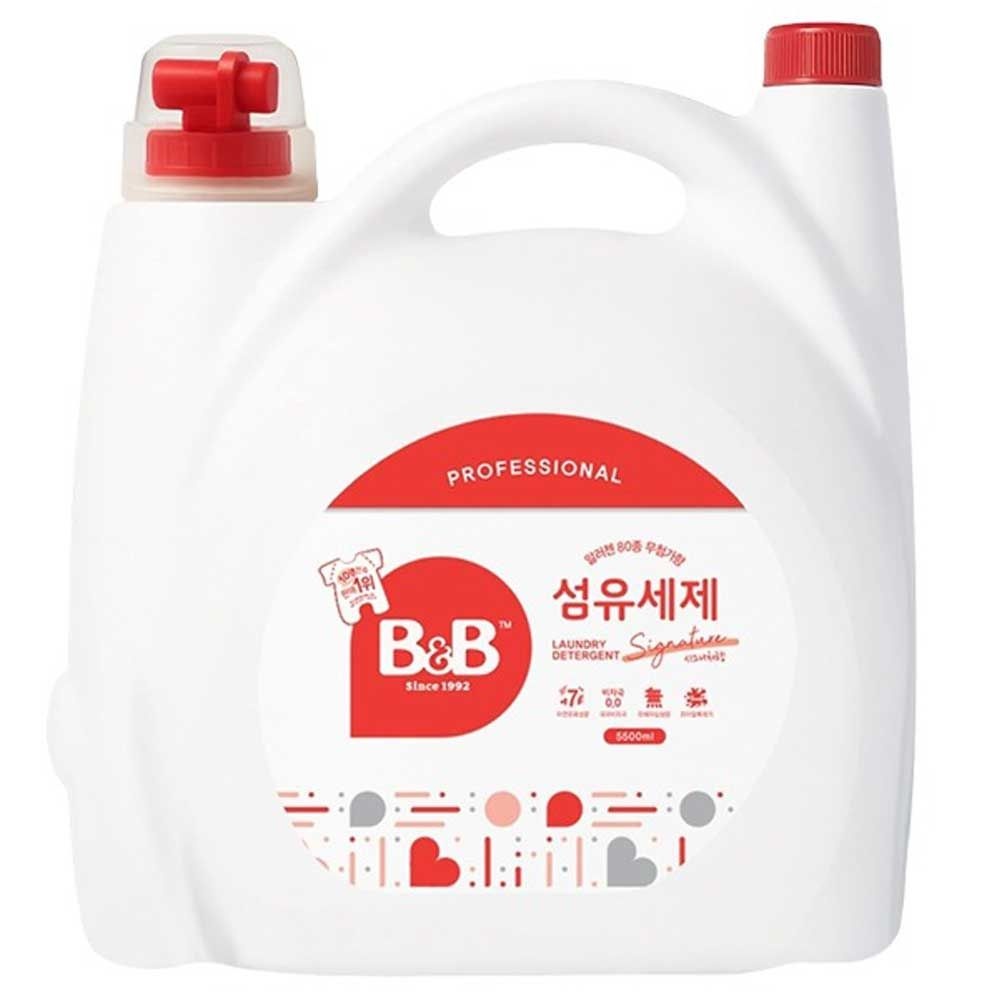 비앤비 BB 섬유 세탁세제 유아세제 대용량 시그니처향 5.5LX1개 유아 성인 온가족용 세탁세제