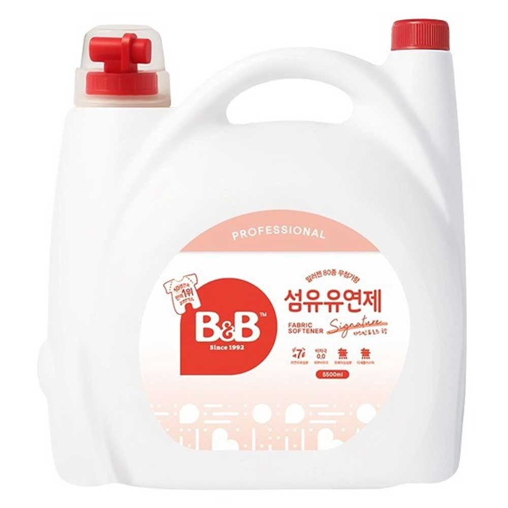 비앤비 BB 섬유유연제 대용량 자스민 로즈향 5.5LX1개 유아 성인 온가족용 유연제