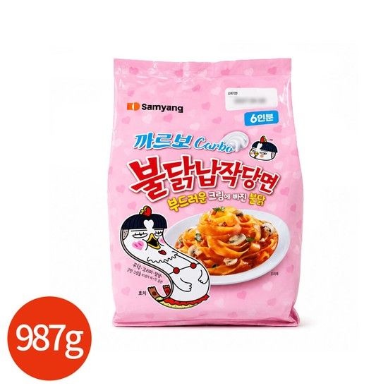 삼양 까르보 불닭 납작당면 987g