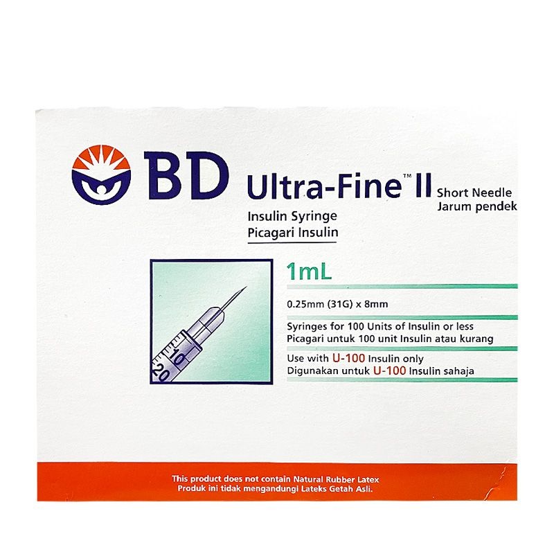 BD 엠벡타 울트라파인 인슐린주사기 1cc 31G 8mm 100개입 (328820)