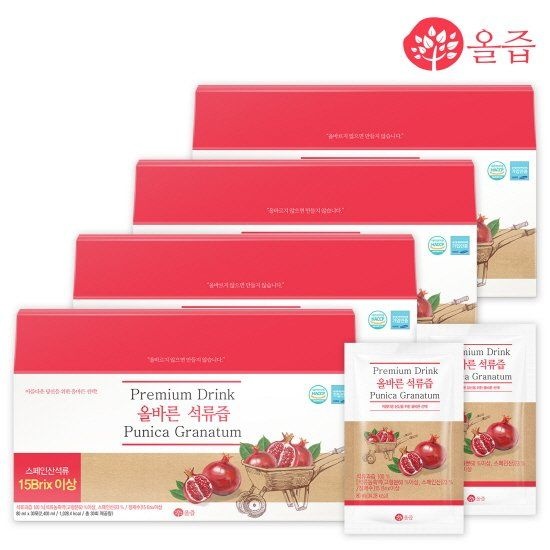 [올즙] 올바른 석류즙 30포 X 4박스