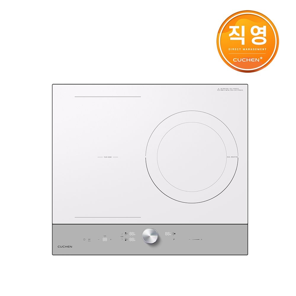 쿠첸 본사직영 올파워 인덕션 3구 빌트인 전기레인지 그레이 CIR-EW33KD1B1