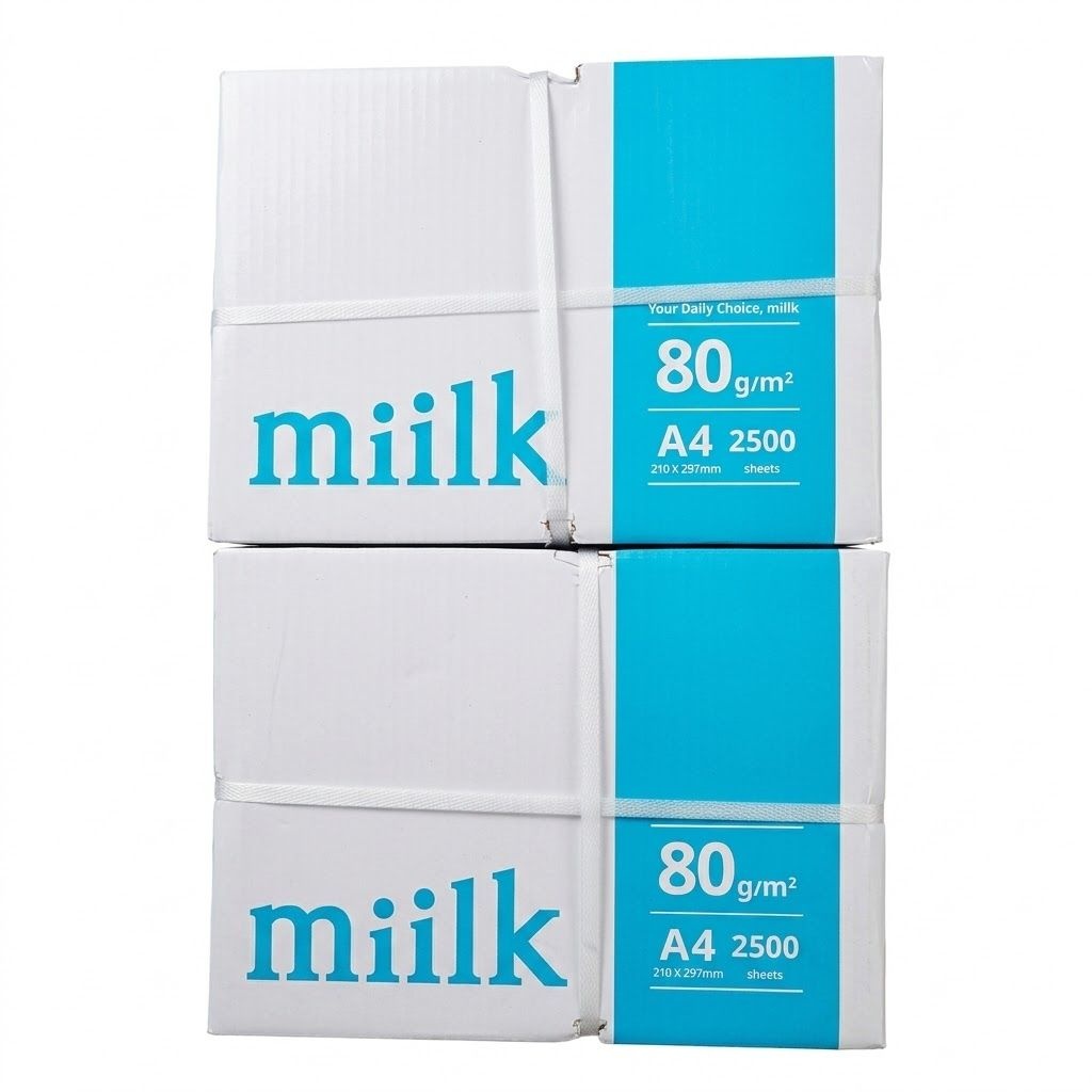밀크 A4용지 80g 2박스(5000매) A4 복사용지 복사지