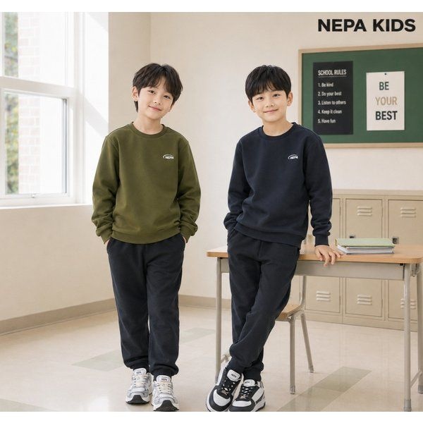 네파키즈 네파키즈 활동성이 높은 아이들에게 추천 기모 폴리 트레이닝 세트 KL75954