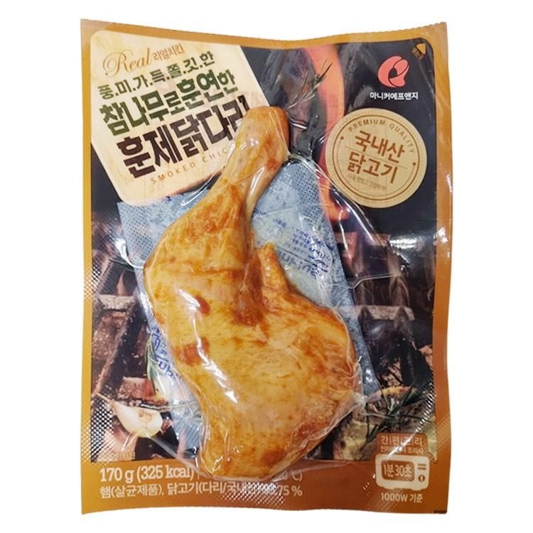 국내산 참나무로훈연한 훈제닭다리 170G/마니커