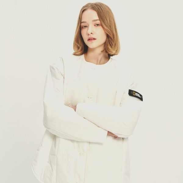 내셔널지오그래픽 N231WPD920 여성 간절기 패딩 점퍼 IVORY 266479358
