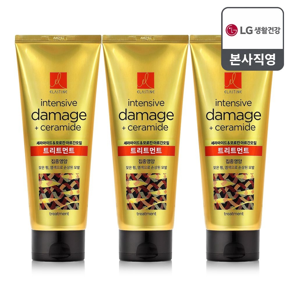 엘라스틴 아르간오일 영양(데미지) 트리트먼트 200ml x 3개 (엘라스틴 아르간오일 영양(데미지)트리트200ml X 3개)