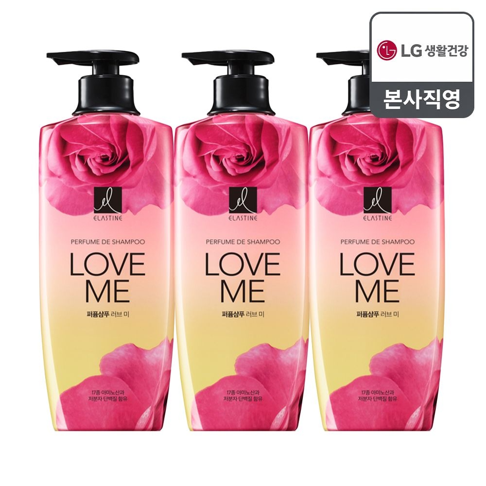 엘라스틴 퍼퓸 러브미 샴푸 600ml 3개