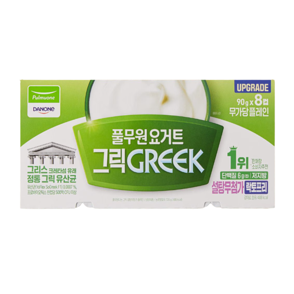 풀무원다논 그릭요거트 무가당 플레인 90g x 24개